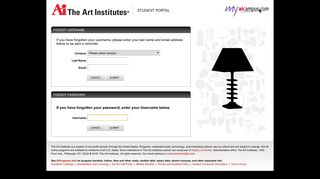 My Pages - Reset Password - The Art Institutes