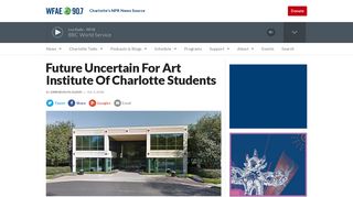 Future Uncertain For Art Institute Of Charlotte Students | WFAE