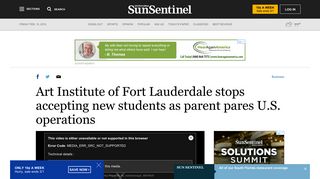 Art Institute of Fort Lauderdale stops accepting new students as parent ...