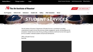 Student Services | The Art Institute of Houston