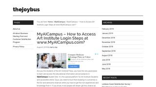 MyAICampus – How to Access Art Institute Login Steps at www ...