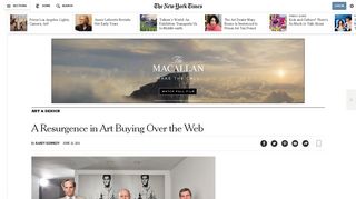 Artnet Has Online Art Sales Success - The New York Times