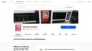 Art Van Furniture Careers and Employment | Indeed.com