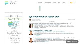 Synchrony Bank Credit Cards - Credit Card Insider