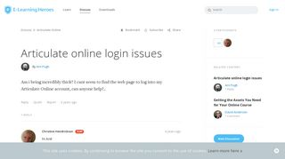 Articulate online login issues - Articulate Online Discussions - E ...