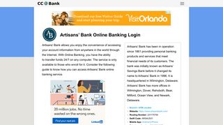 Artisans' Bank Online Banking Login - CC Bank