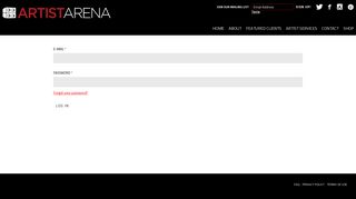 Artist Arena User account