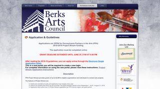 Application & Guidelines - Berks Arts Council