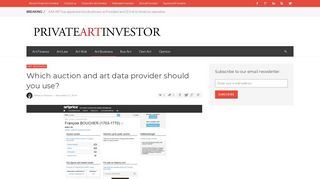 Which auction and art data provider should you use? | Private Art ...