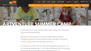 ArtVenture Summer Camp - Visual Arts Center of Richmond