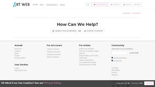 Support - Artist Websites | Artists Website & Art Web Page Templates ...