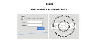 Glasgow School of Art Web Login Service