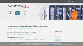 How to access the Aruba WebMail control panel - Informazioni ...