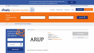 Expired: Digital Workspace Project Manager in UK at Arup ...
