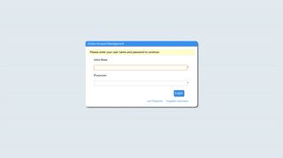 Online Account Management Please enter your user name and ...