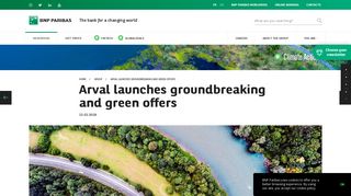 Arval launches groundbreaking and green offers - BNP Paribas