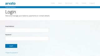 Login using your existing account details - About Arvato Financial ...