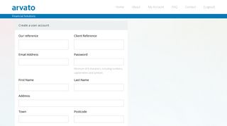 Create a user account - About Arvato Financial Solutions