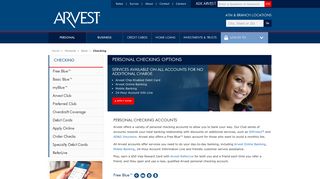 Arvest Bank Personal Checking Account