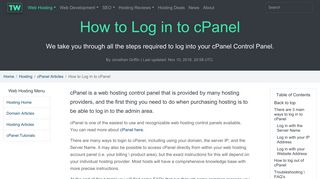 How to Log In to cPanel - 3 Different Methods | The Webmaster