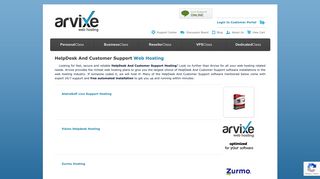 HelpDesk And Customer Support Web Hosting - Arvixe