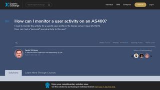 How can I monitor a user activity on an AS400? - Experts Exchange