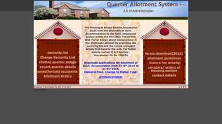 Quarter Allotment System