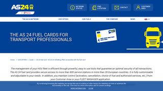 AS 24 fuel card - All AS 24 refuelling offers accessible with the fuel card