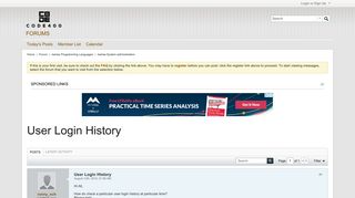 User Login History - Code400 -The Support Alternative