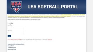USA Softball Portal