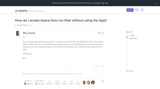 How do I access Asana from my iPad without using the App? - Tips ...