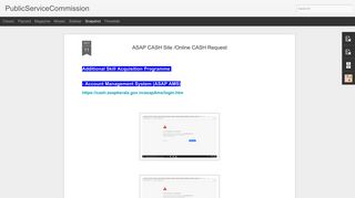 ASAP CASH Site /Online CASH Request | PublicServiceCommission