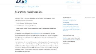 Your Online Registration Site – ASAP
