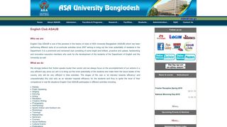 English Club, ASAUB - ASA University Bangladesh