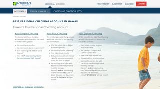 Personal Checking Account | American Savings Bank Hawaii