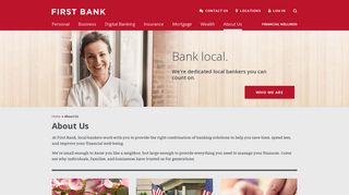 About Us | First Bank