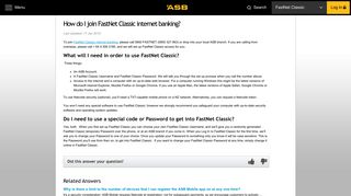 How do I join FastNet Classic? - ASB Help - ASB Bank