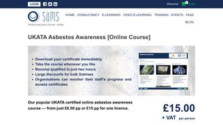 UKATA Asbestos Awareness Course Online - Now From ... - SAMS Ltd