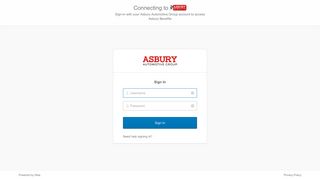 Asbury Benefits Login - Asbury Automotive Group - Okta