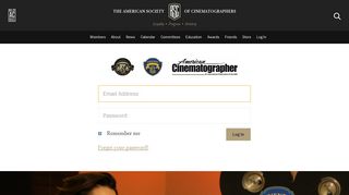 Log In - The American Society of Cinematographers