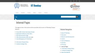 Internal Pages | IIT Bombay