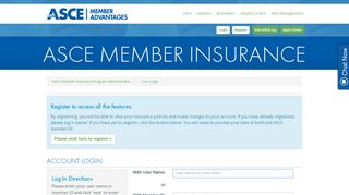 User Login - ASCE Member Insurance Program Administrator