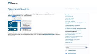 Accessing Ascend Analytics – Customer Feedback & Knowledge Base ...