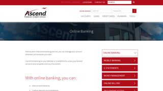 E-BRANCH | Online Banking | Ascend Federal Credit Union