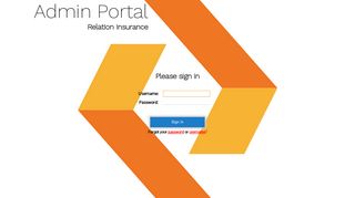 Admin Portal - Home - Login
