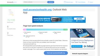 Access mail.ascensionhealth.org. Outlook Web App