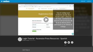 Login Tutorial - Ascension Press Resources - Spanish - WeVideo