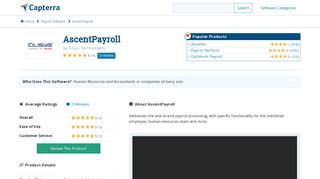 AscentPayroll Reviews and Pricing - 2019 - Capterra