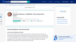 Ascentis HR Review: ASCENTIS - HR and Payroll life saver!