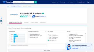 Ascentis HR Reviews & Ratings | TrustRadius